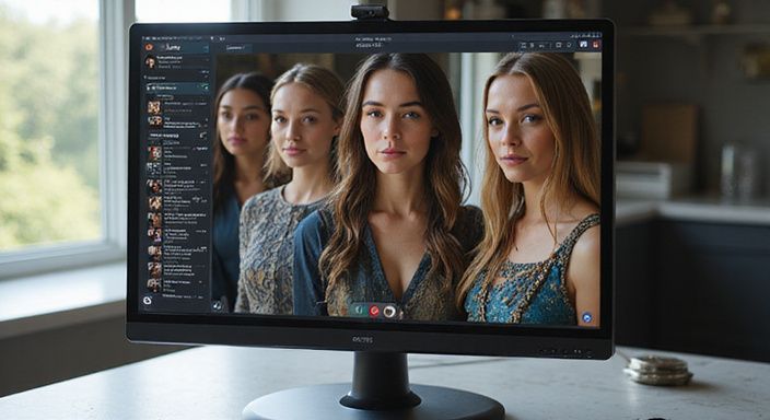 Een levendige virtuele chatroom met gedetailleerde cosplay-interfaces en avatars. Een levendige virtuele chatroom met gedetailleerde cosplay-interfaces en avatars.