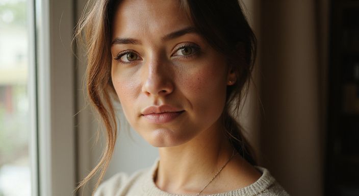 Een vrouw met natuurlijke huid en realistische texturen in haar kleding wil webcamsex met slanke meiden.